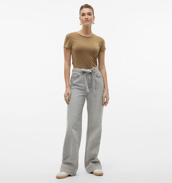 Wide leg jeans grijs L30