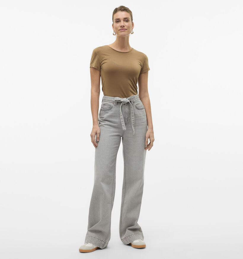 Vero Moda Kathy Grijze Wide leg jeans L30 voor dames (352105)