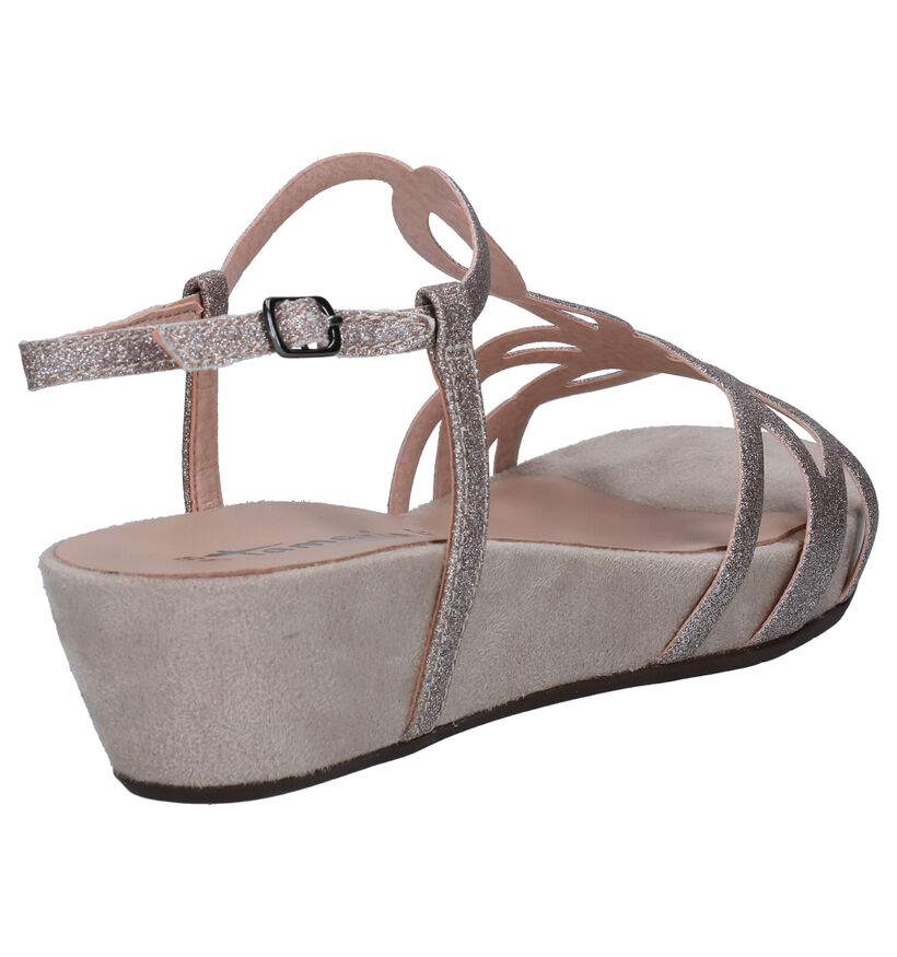 Tamaris TOUCH it Gouden Sandalen in stof (284428)