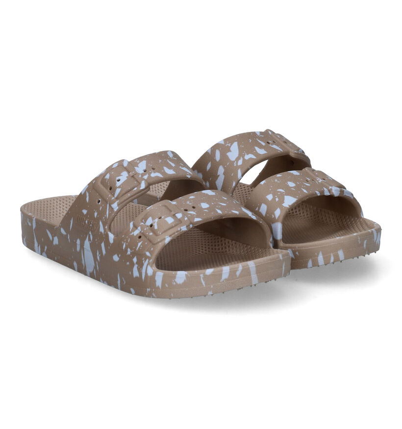 Freedom Moses White Terrazzo Nu-pieds en Beige pour filles (307539)