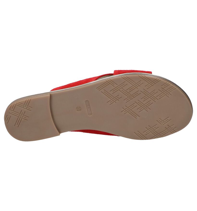 Hampton Bays Nu-pieds plates en Rouge en daim (247489)