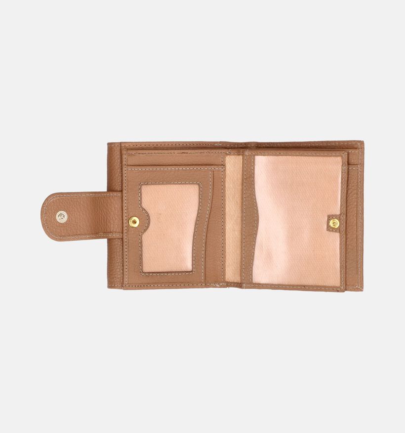 Crinkles Cognac Overslagportemonnee voor heren (358103)
