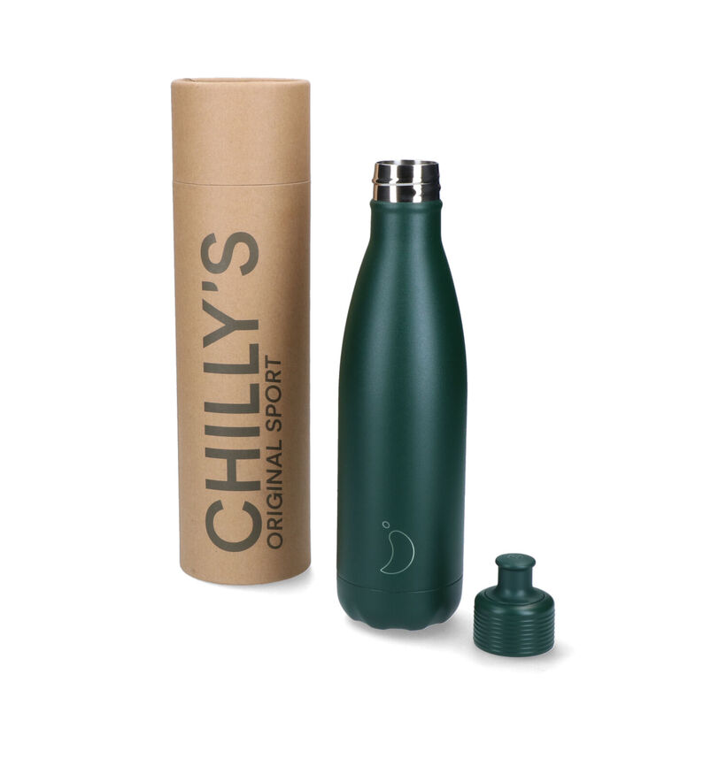 Chilly's Sport Gourde en Vert 500ml pour hommes, femmes, filles, garçons (319682)