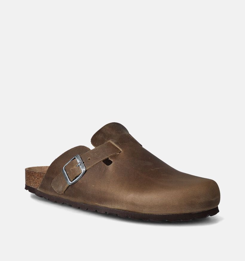 Big Leaf Nu-pieds casual en Marron pour hommes (356526)