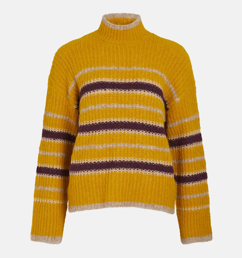 Vila Finley Pull rayé en Jaune pour femmes (332532)