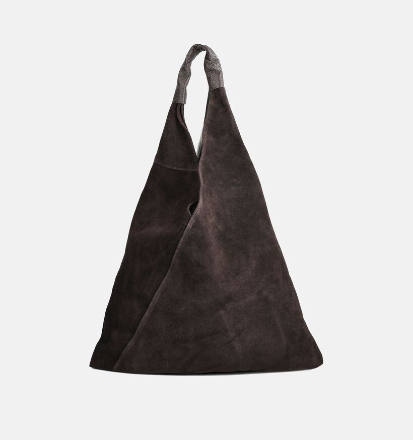 Via Limone Donkerbruine Schoudertas voor dames (367730)