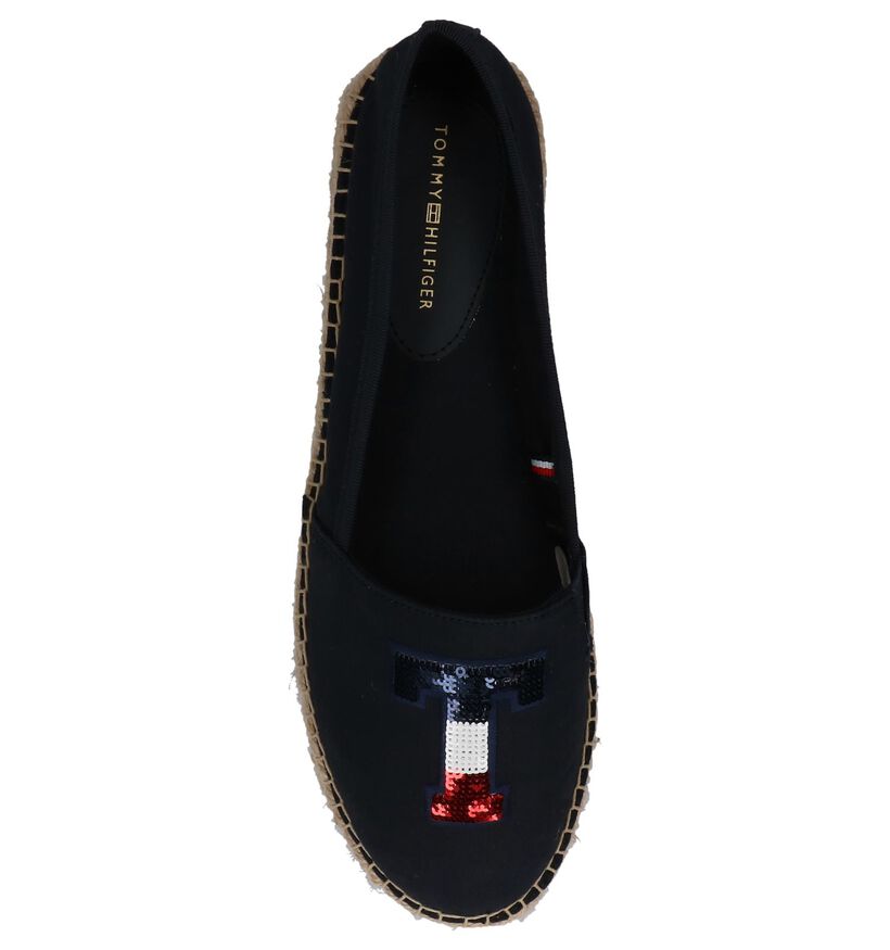 Donkerblauwe Espadrilles Tommy Hilfiger sequins in stof (212216)