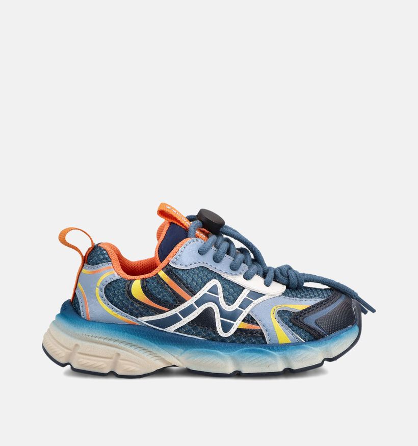 Naturino Wave Blauwe/Multi Sneakers voor jongens (377260) - geschikt voor steunzolen