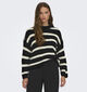 JDY Justy Pull rayé en Noir pour femmes (344161)