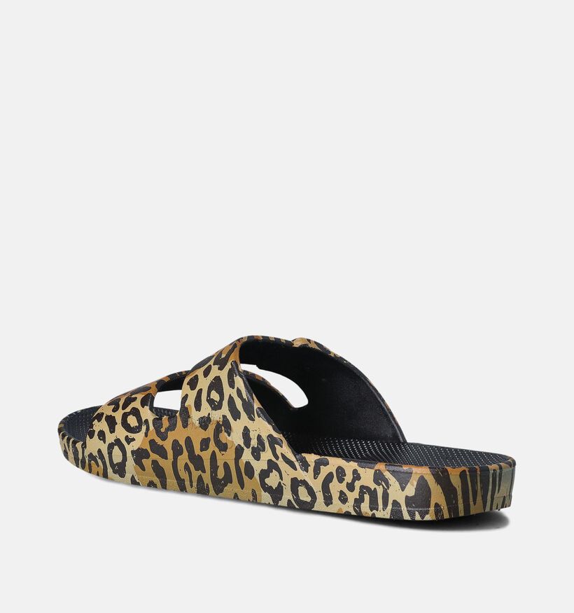 Freedom Moses Prints Claquettes en Noir pour femmes (354911)