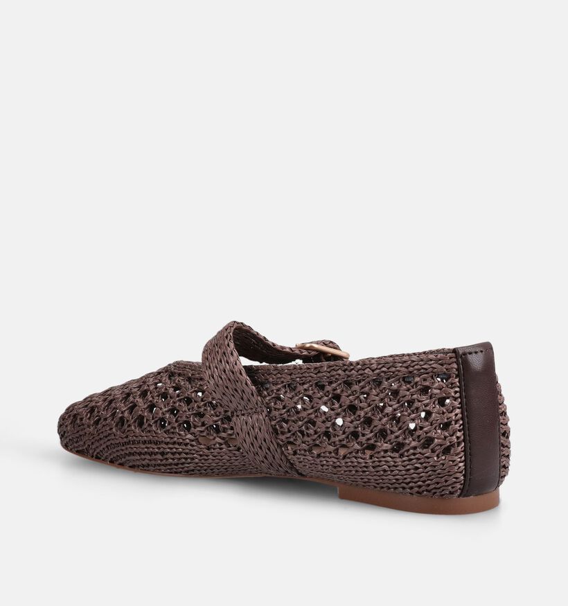 Laurent David Ballerines en Brun fonc&eacute; pour femmes (374037)
