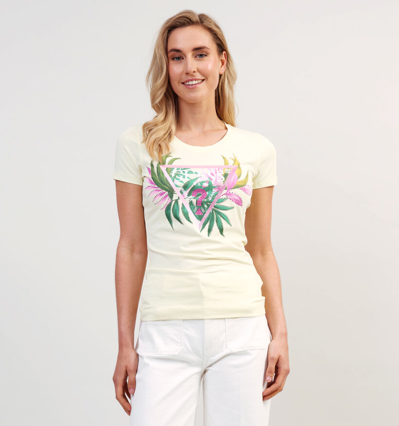 Guess T-shirt en Jaune pour femmes (354575)