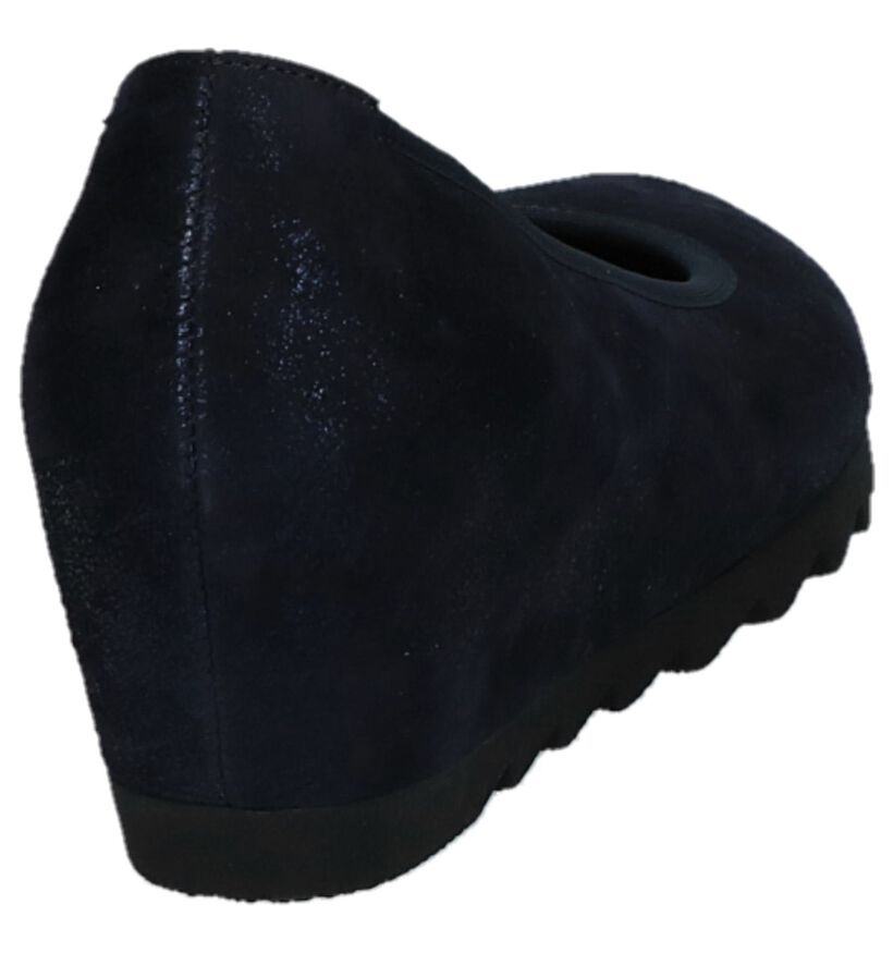 Donkerblauwe Pumps met Sleehak Gabor Sacchetto in daim (231325)