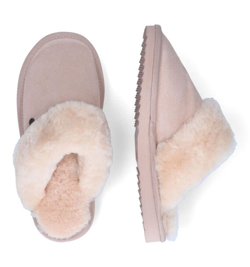 Warmbat Flurry Pantoufles en laine en Cognac pour femmes (329908)
