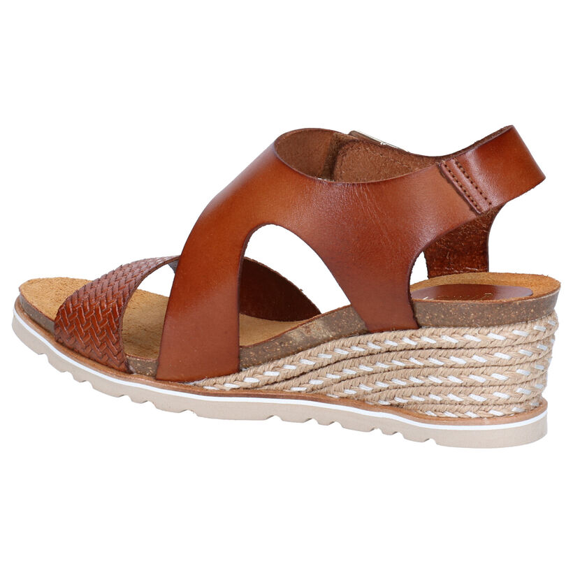 Via Limone Cognac Sandalen in leer (273197)