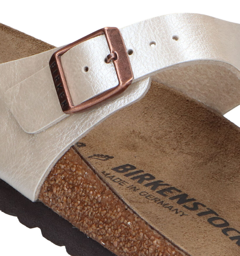 Birkenstock Gizeh Birko-Flor Zwarte Teenslippers voor dames (338058)