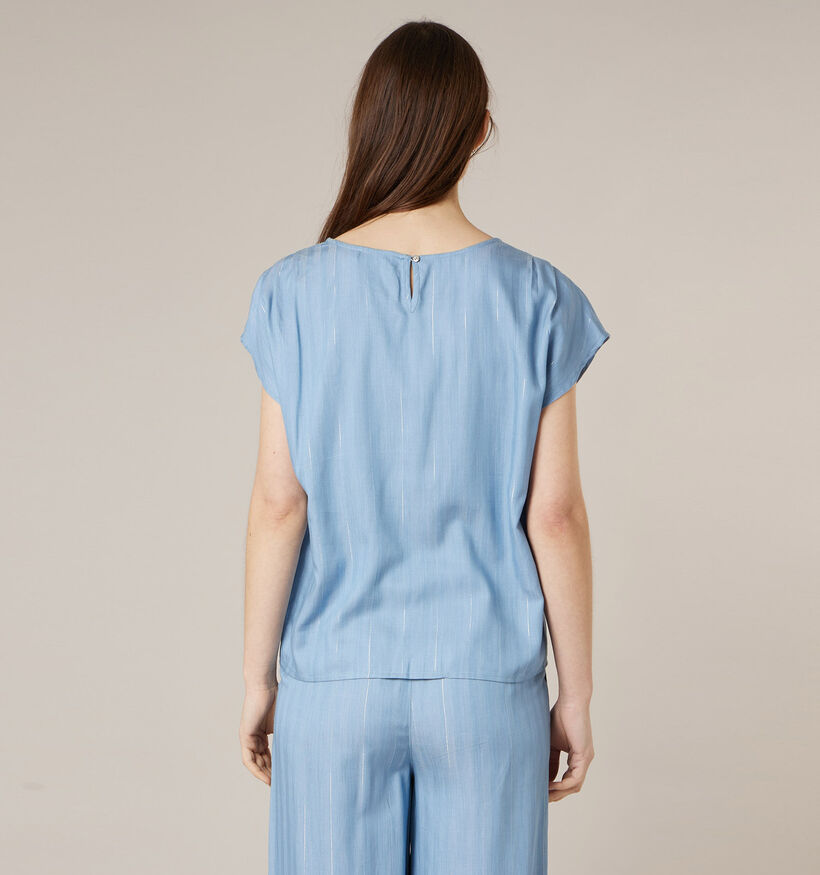 Deeluxe Original Natania Blauwe Mouwloze Blouse voor dames (369761)