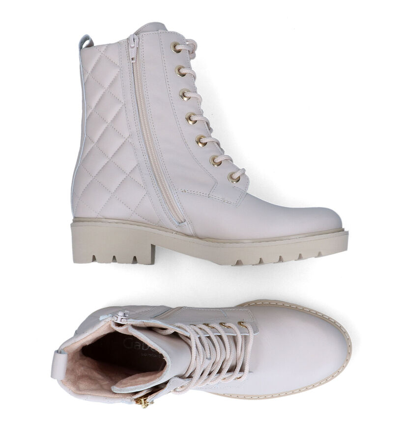 Gabor OptiFit Ecru Veterboots in leer (315280)