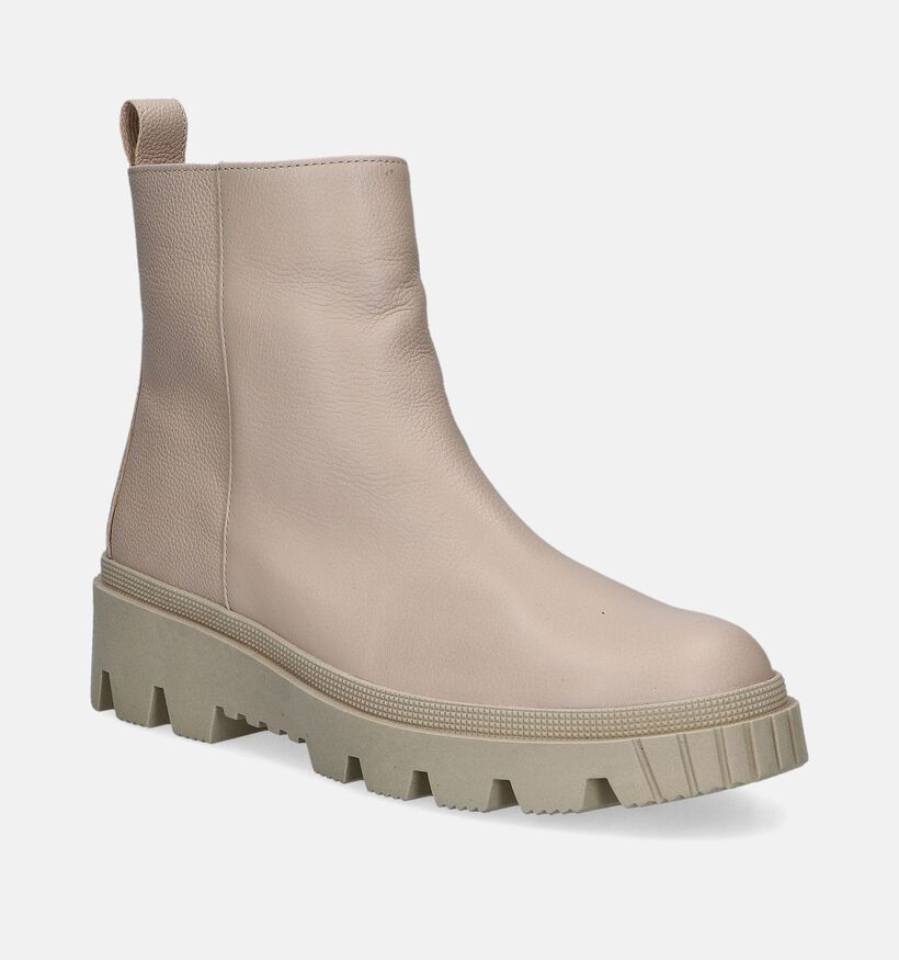 Gabor Best Fitting Beige Enkellaarzen voor dames (347058) - geschikt voor steunzolen