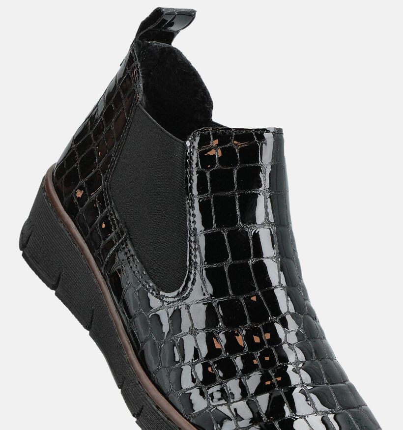 Rieker Zwarte Chelsea Boots voor dames (361833) - geschikt voor steunzolen