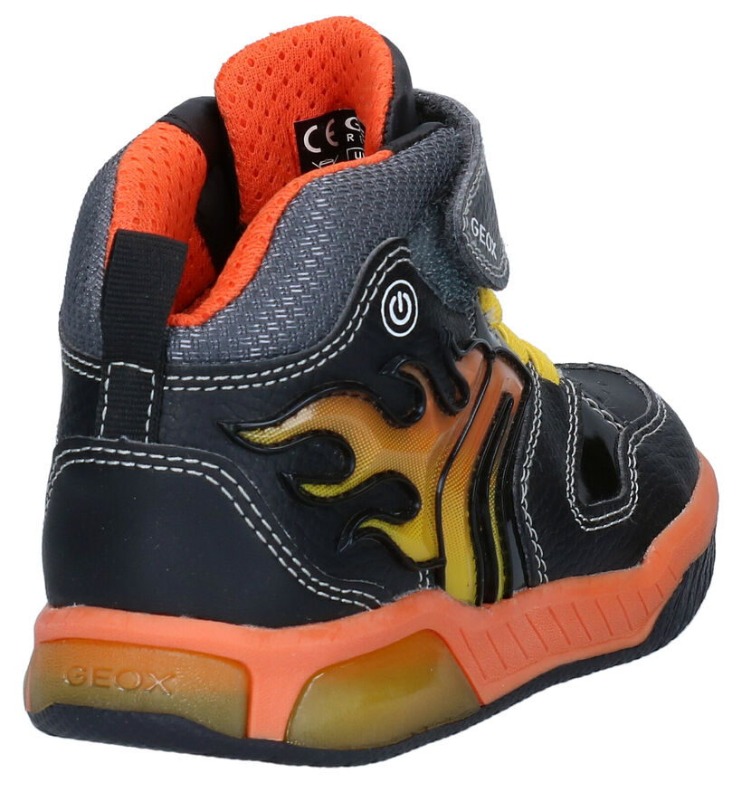 Geox Inek Zwarte Hoge Sneakers in kunstleer (288720)