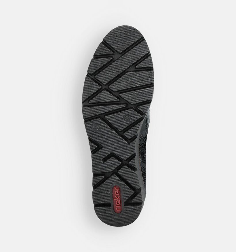 Rieker Zwarte Veterboots voor dames (363528) - geschikt voor steunzolen