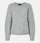 Pieces Pam Oversized Pearls Grijze Trui voor dames (365634)