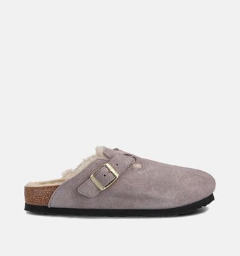 Birkenstock Pantoufles Suede Shimmering Faded Purple