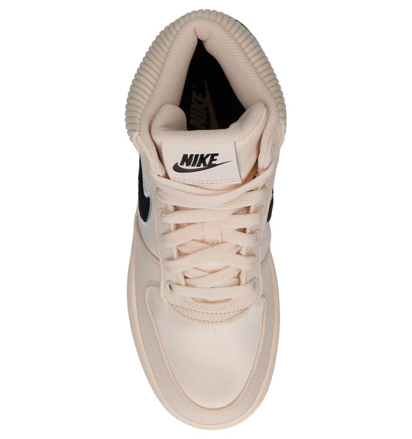 Beige Nike Ebernon Hoge Sneakers Satijnlook in stof (222187)