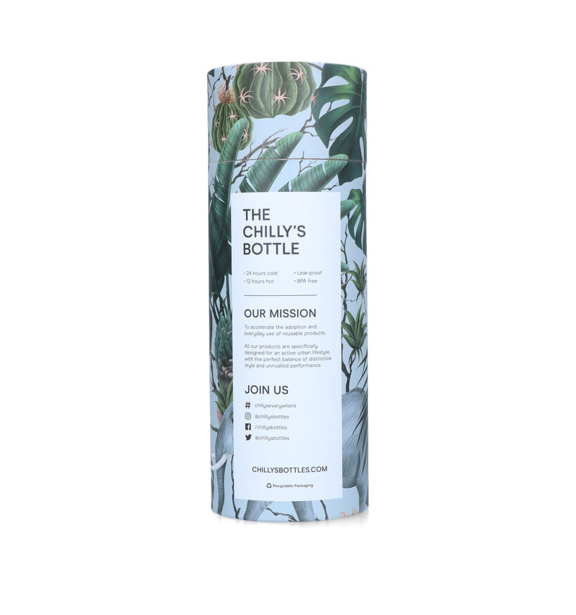 Chilly’s x Tropical Elephant Gourde en Vert 260ml pour hommes, femmes, filles, garçons (331289)