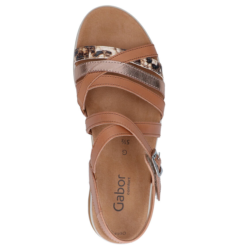 Gabor OptiFit Sandales en Cognac en cuir (271575)