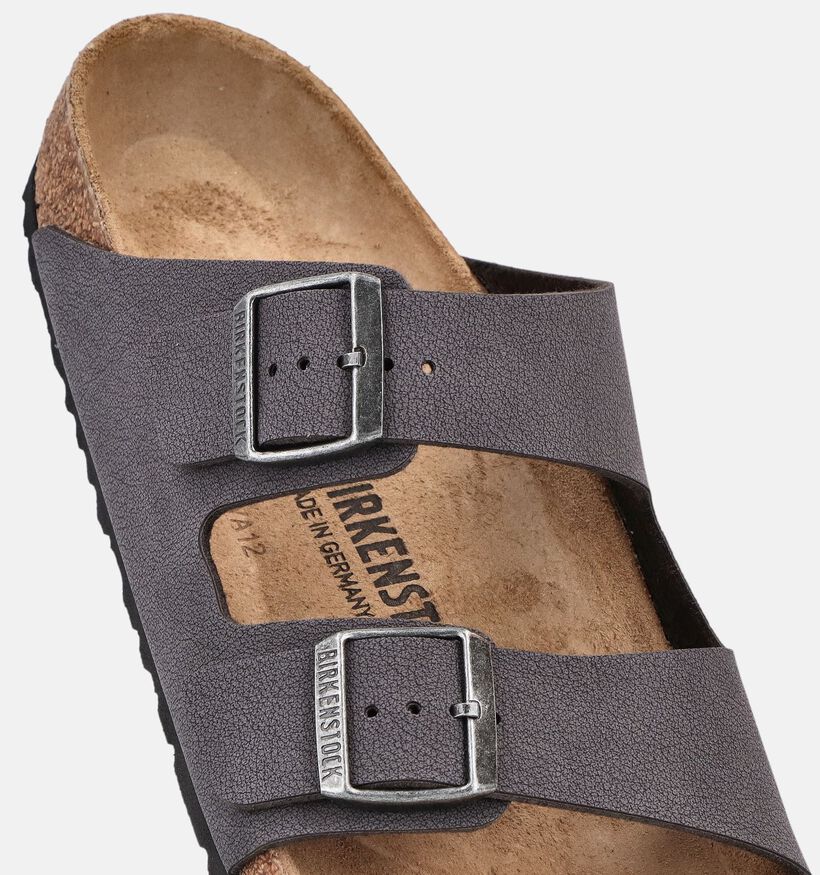 Birkenstock Arizona Nu-pieds en Gris fonc&eacute; pour hommes (382202)