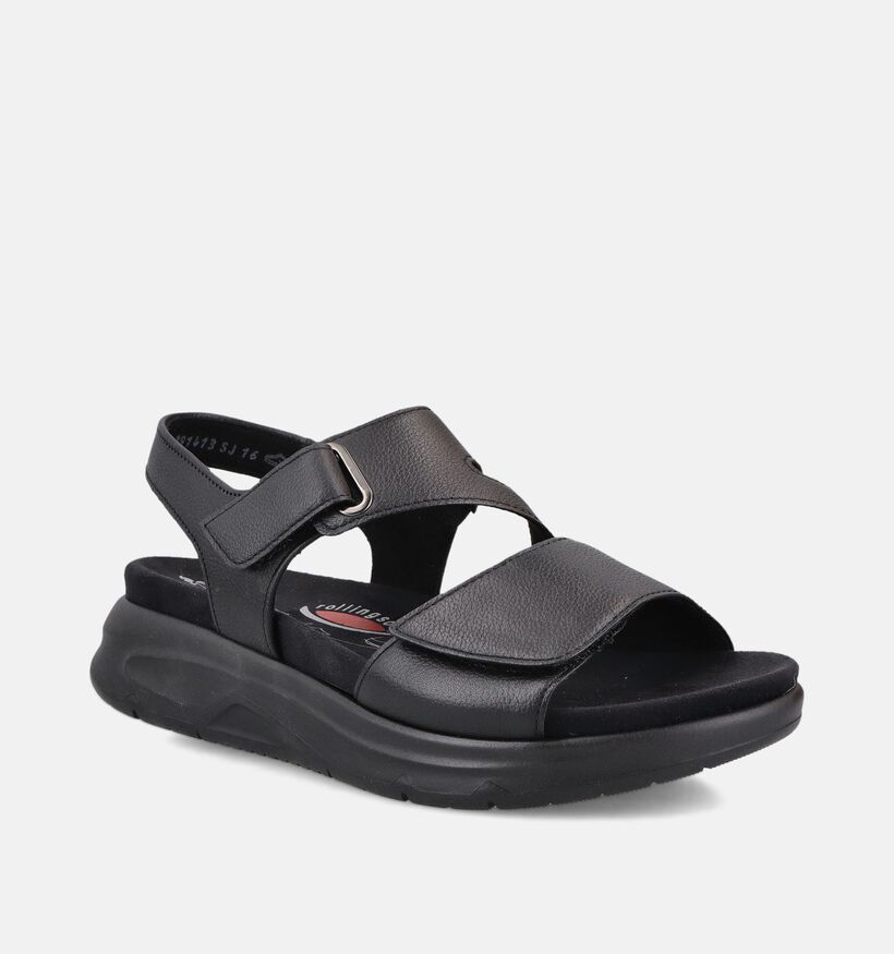 Gabor Rollingsoft Zwarte Sandalen voor dames (371105) - geschikt voor steunzolen
