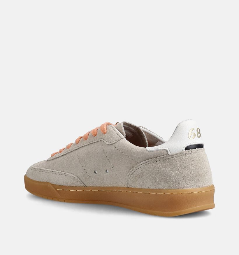 Sun68 California Sun Suede Lichtbeige Sneakers voor dames (368729) - geschikt voor steunzolen