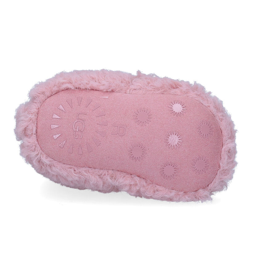 UGG Bixbee Pantoufles pour b&eacute;b&eacute; en Rose en textile (294880)