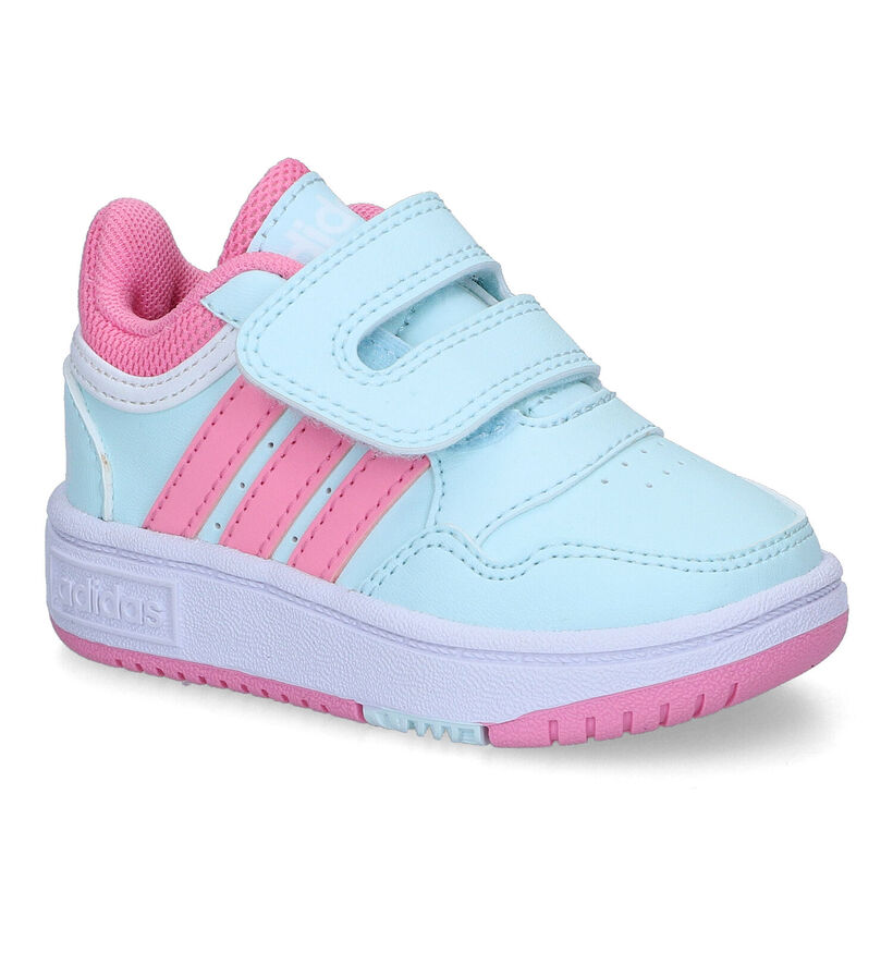 adidas Hoops 3.0 Baskets en Bleu pour filles (324320) - pour semelles orthopédiques