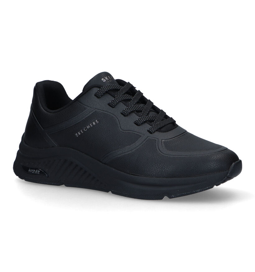 Skechers Arch Fit S-Miles Zwarte Sneakers voor dames (326229) - geschikt voor steunzolen