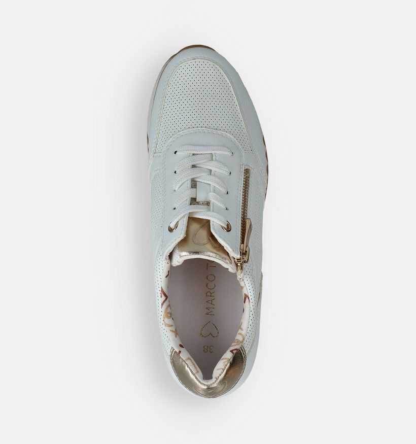 Marco Tozzi Witte Veterschoenen voor dames (367949) - geschikt voor steunzolen