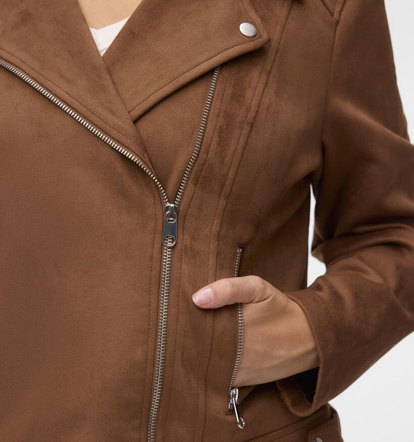 Vero Moda Curve Jose Manteau court en Cognac pour femmes (378139)