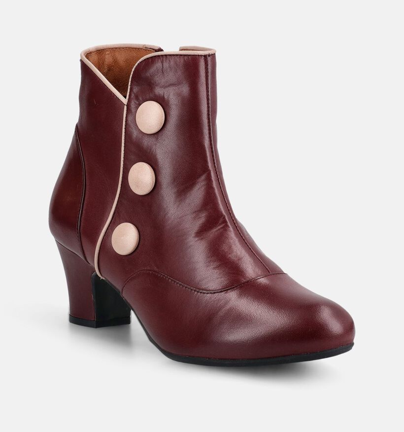 Miz Mooz Ferry Bordeaux Enkellaarzen met Hak voor dames (381359)
