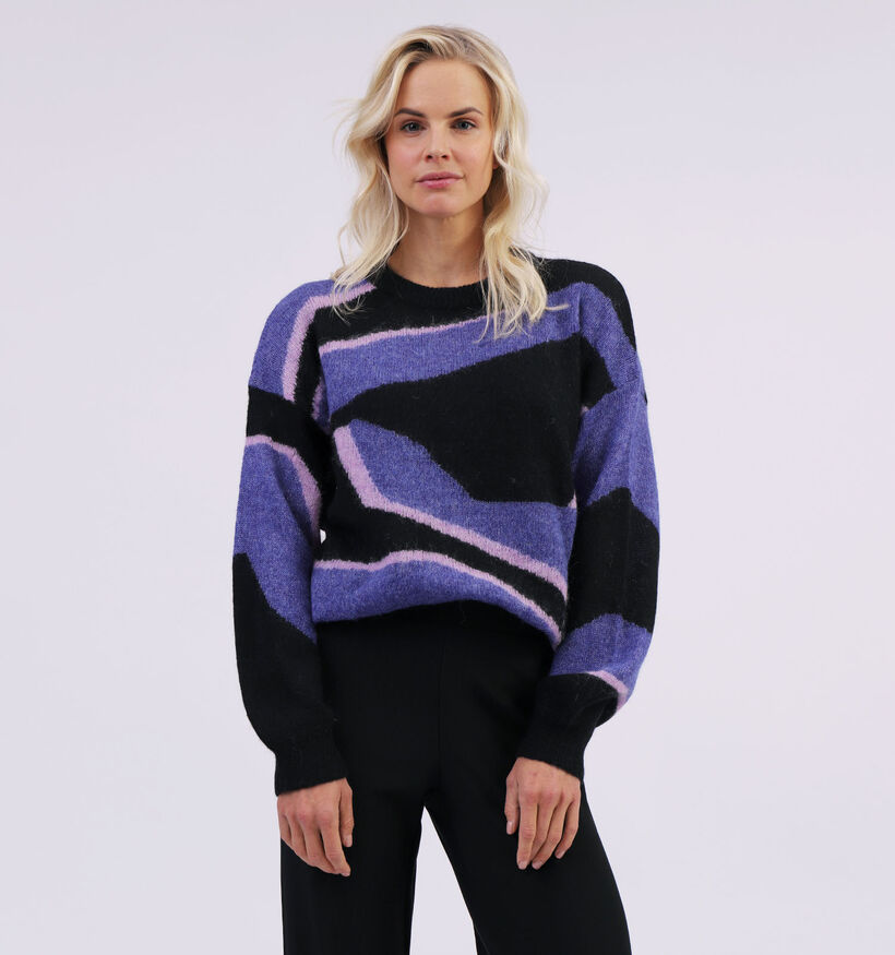 comma Pull en Noir / Violet (326503)