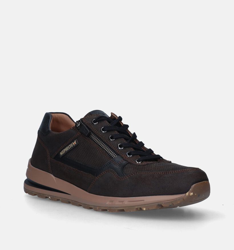 Mephisto Bradley Old Velours Bruine Veterschoenen voor heren (345985) - geschikt voor steunzolen