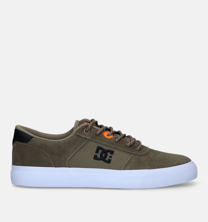 DC Shoes Teknic Baskets de skate en Vert Kaki pour hommes (326517) - pour semelles orthopédiques