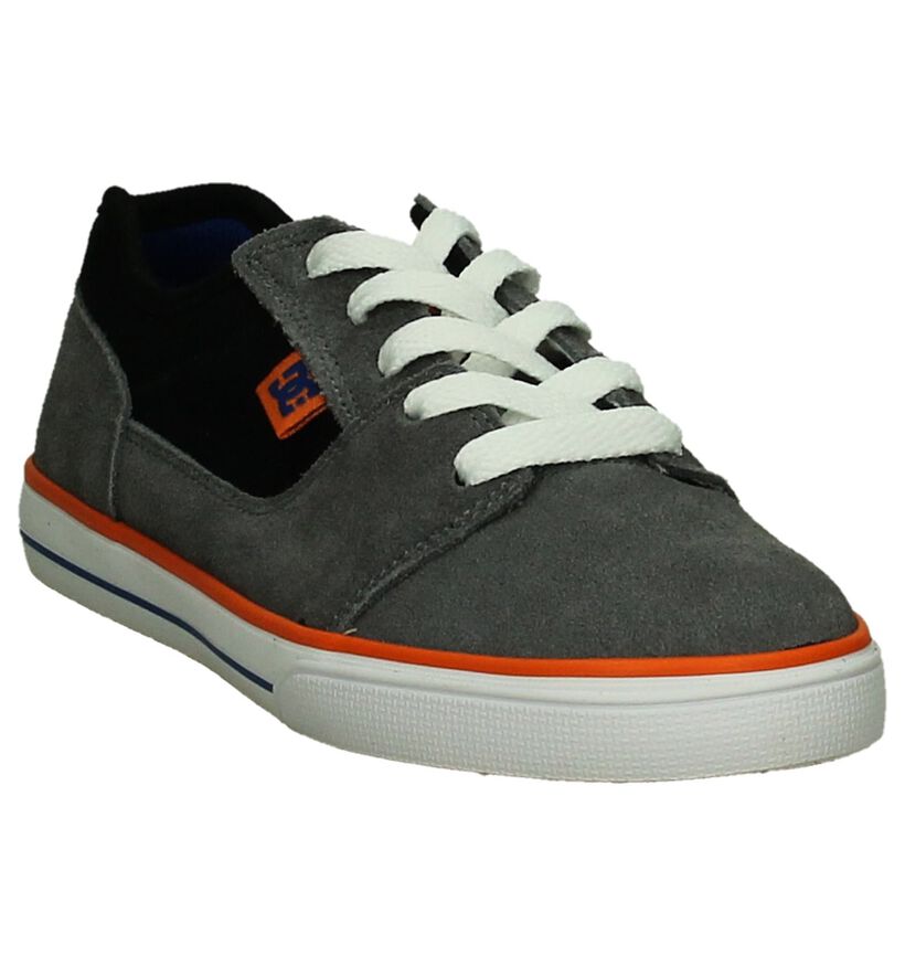 DC Shoes Baskets de skate en Gris foncé en textile (198604)