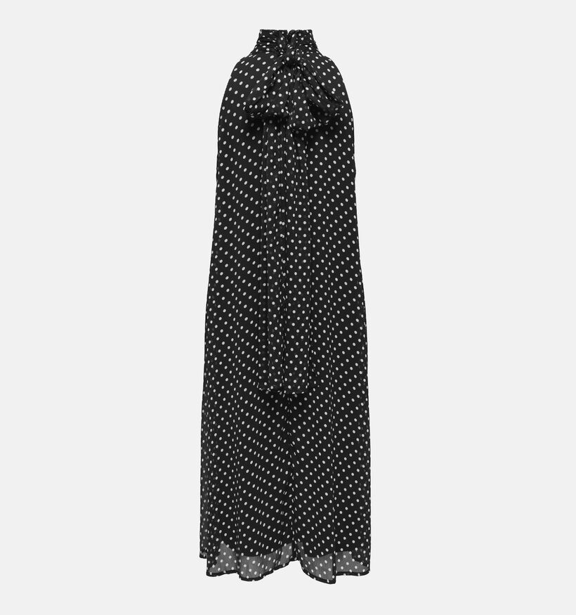 JDY Polka Halterneck Robe mi-longue en Noir/Blanc pour femmes (373901)