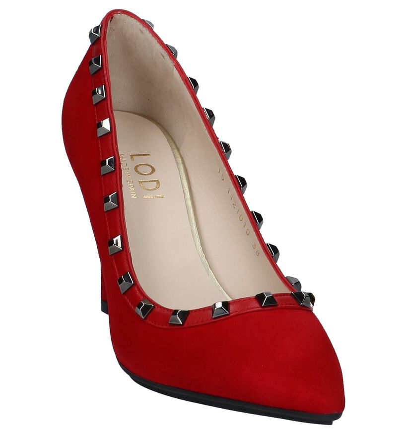 Lodi Escarpins classique en Rouge en daim (232101)