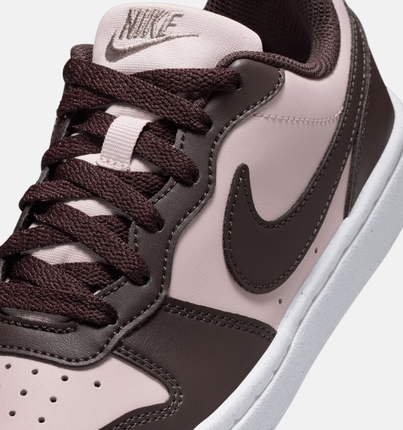 Nike Court Borough Baskets basses en Marron pour filles (359834) - pour semelles orthopédiques
