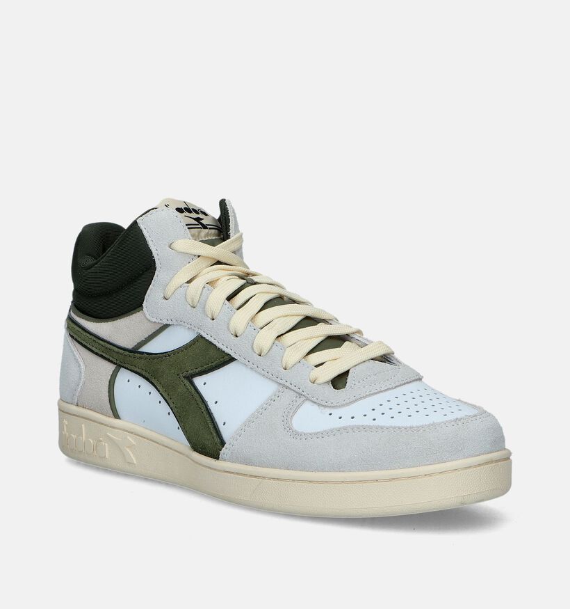 Diadora Magic Basket Demi Cut Suede Witte Sneakers voor heren (344900)