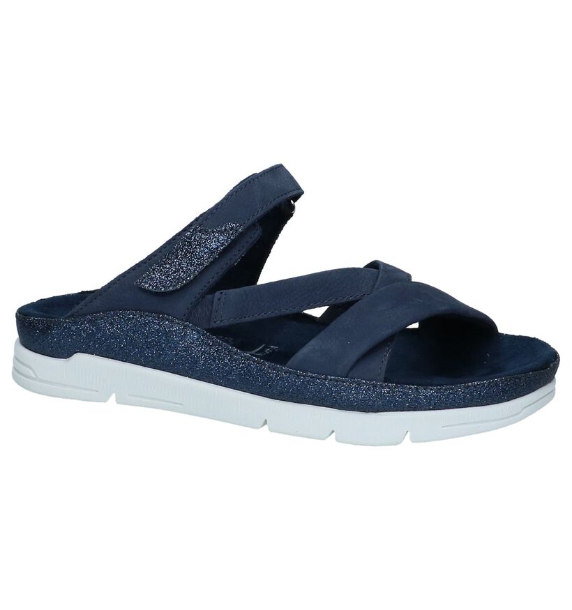 Tamaris Donkerblauwe Slippers, , pdp