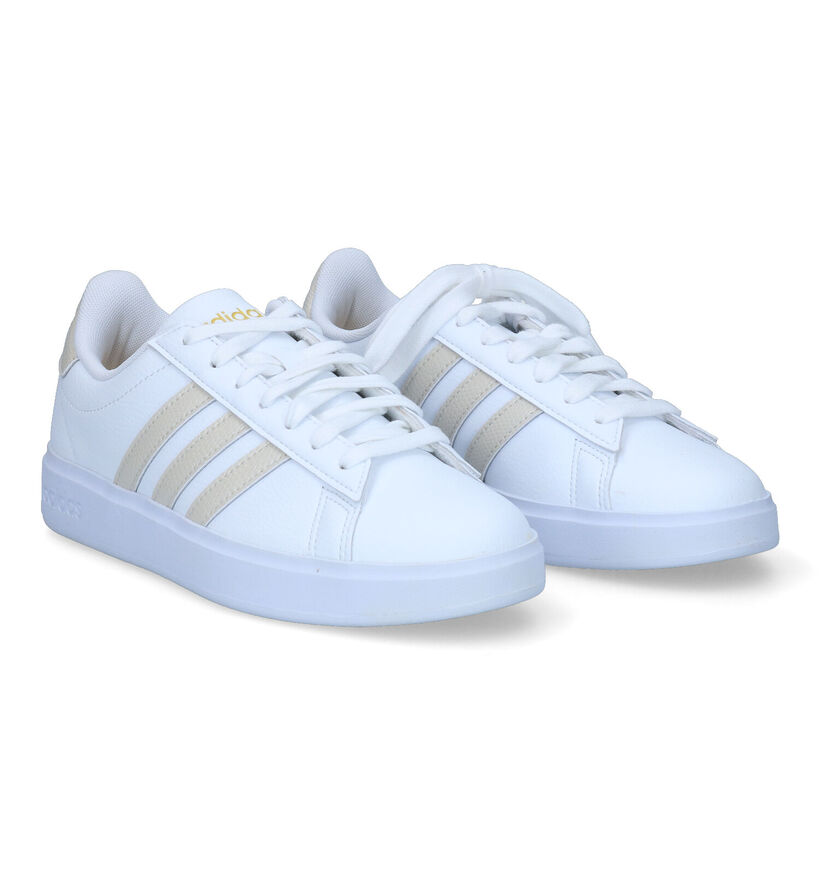 adidas Grand Court 2.0 Baskets sportives en Blanc pour femmes (356989) - pour semelles orthopédiques